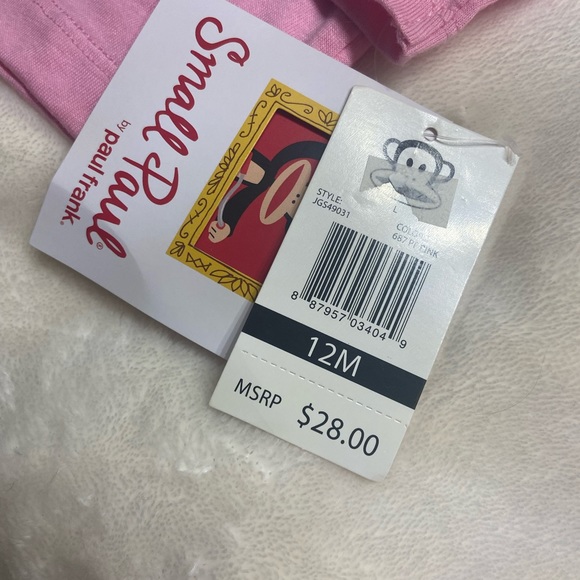 Small Paul long sleeve pink t-shirt with back snaps - Picture 4 of 5